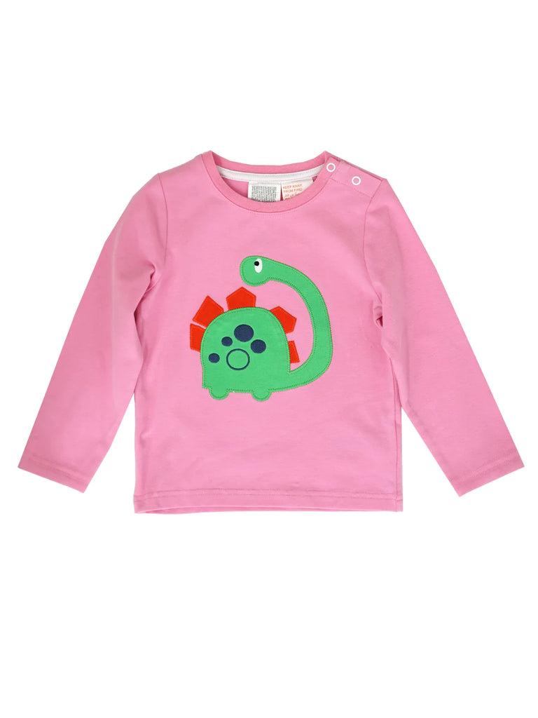 Blade & Rose Bright Dino Top - bold, bright and fun! This gorgeous pink top features a sweet dino applique. Sold by Say It Baby Gifts. Long sleeved