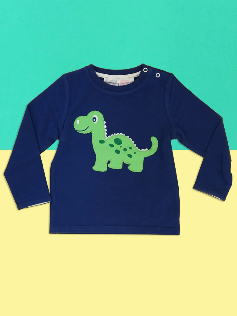 Blade &amp; Rose Maple The Dino Top - bold, bright and fun! Sold by Say It Baby Gifts