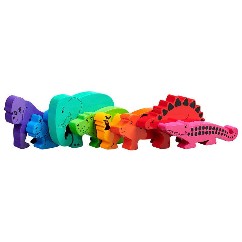These fab Lanka Kade Rainbow Animals are fully painted in bright bold colours - all those of the rainbow! Sold by Say It Baby Gifts