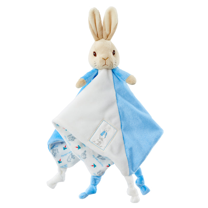 This cute Peter Rabbit Comfort Blanket is made from soft plush and is based on his character in the endearing Beatrix Potter tales. Sold by Say It Baby Gifts