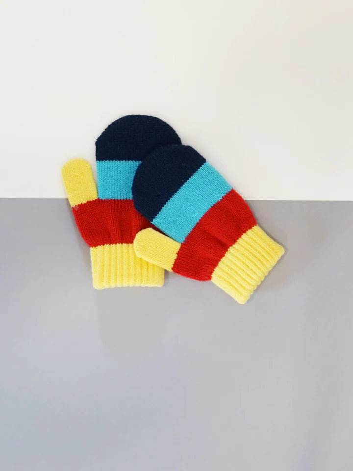 Blade & Rose Bright Striped Mittens - bold, bright and fun! A gorgeous colourful and cosy set of kids mittens, perfect to keep hands warm in cold weather!
