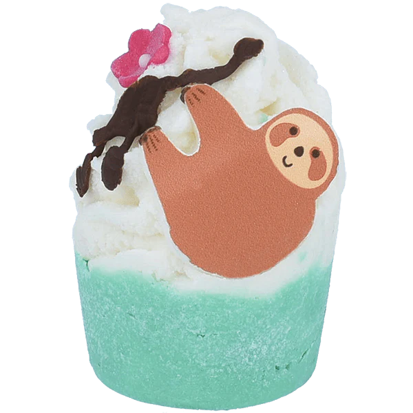 Bomb Cosmetics Hanging Pretty Sloth Bath Mallow. Sold by Say It Baby Gifts