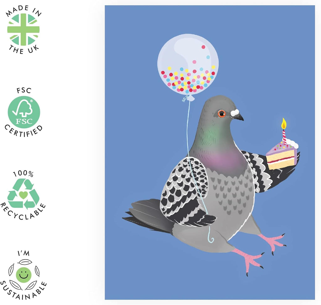 Party Pigeon Card. Central 23. Sold by Say It Baby Gifts
