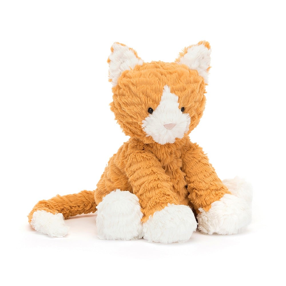 Jellycat Fuddlewuddle Ginger Cat - sold by Say It Baby Gifts - side view