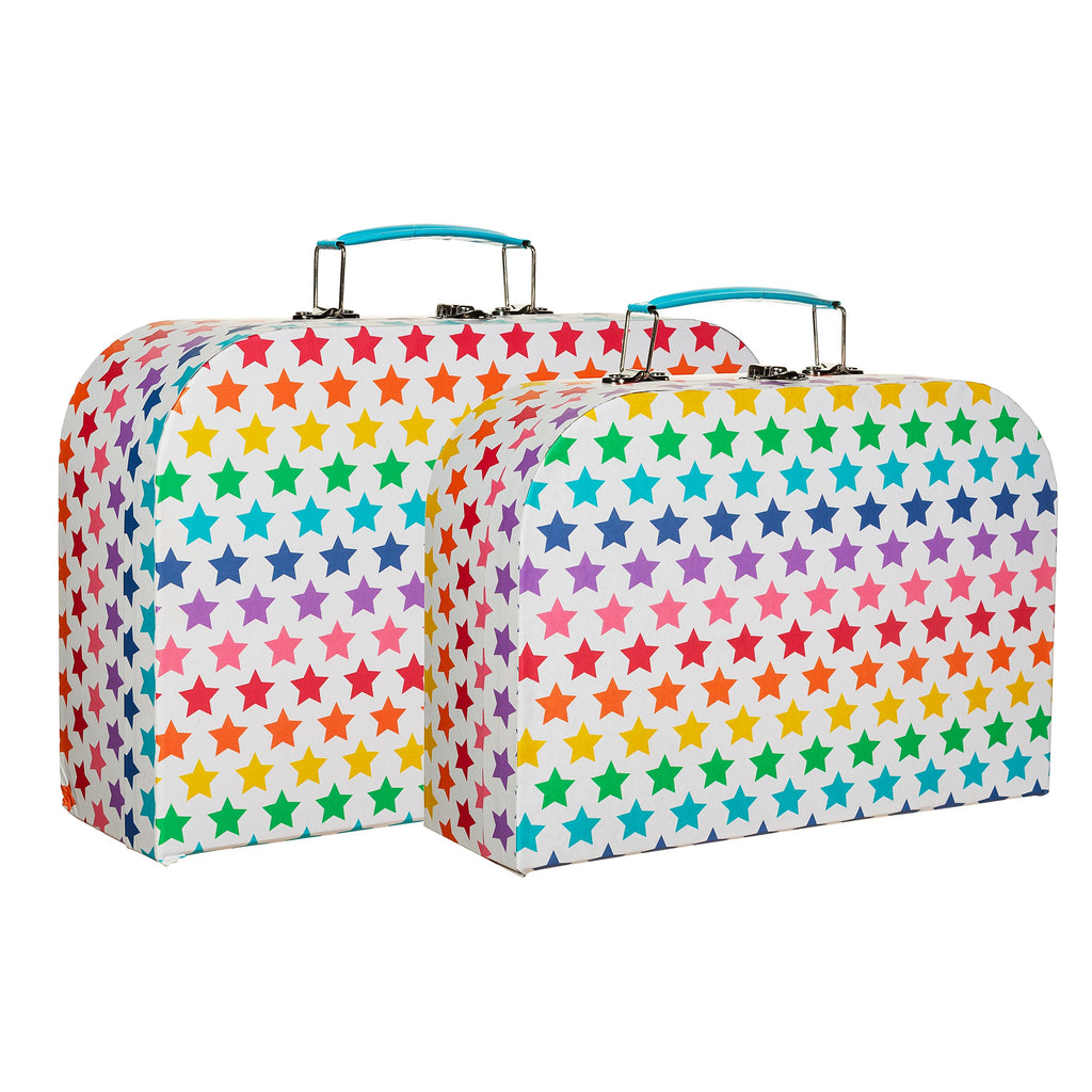 Sass & Belle Rainbow Stars Suitcases - Set Of 2
