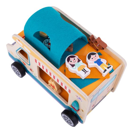 Tooky Toy Wooden Camper Van - it's time for adventure! Sold by Say It Baby Gifts