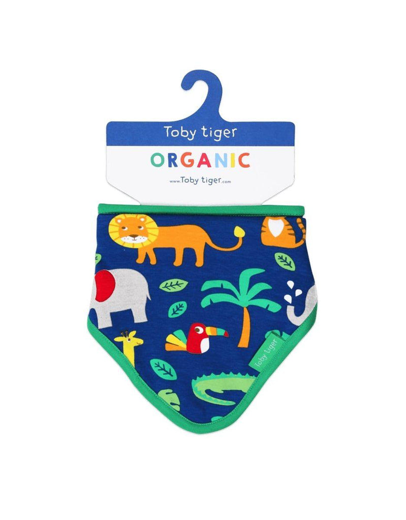 Toby Tiger Organic Jungle Print Dribble Bib - Say It Baby 