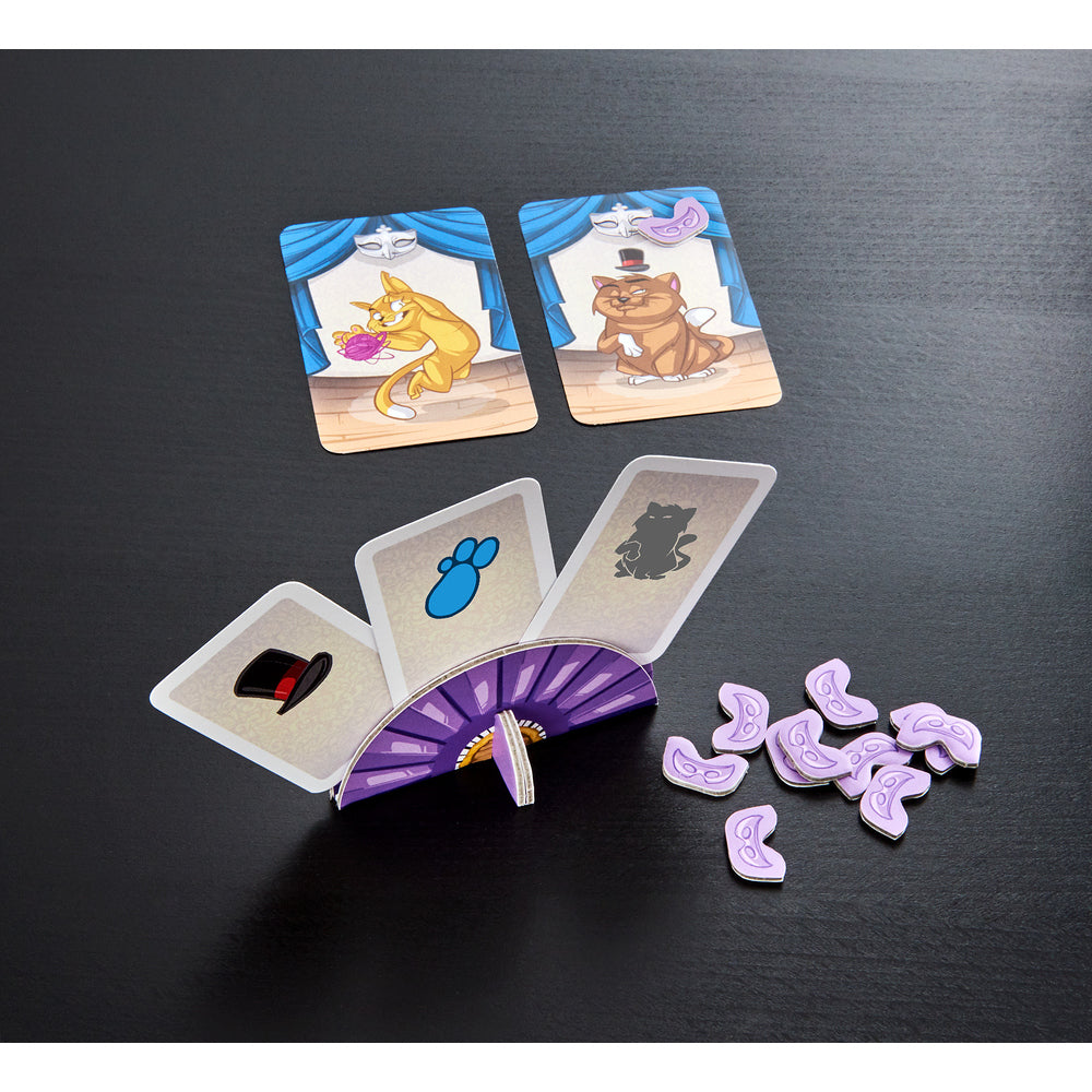 Holders and cards in Cloaked Cats Game By HABA
