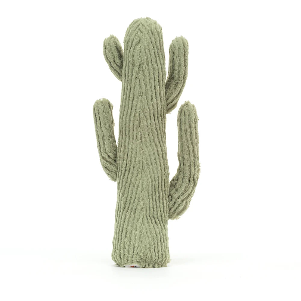 Amuseable Desert Cactus is a big happy plant ready to cheer up any desk! Sold by Say It Baby Gifts