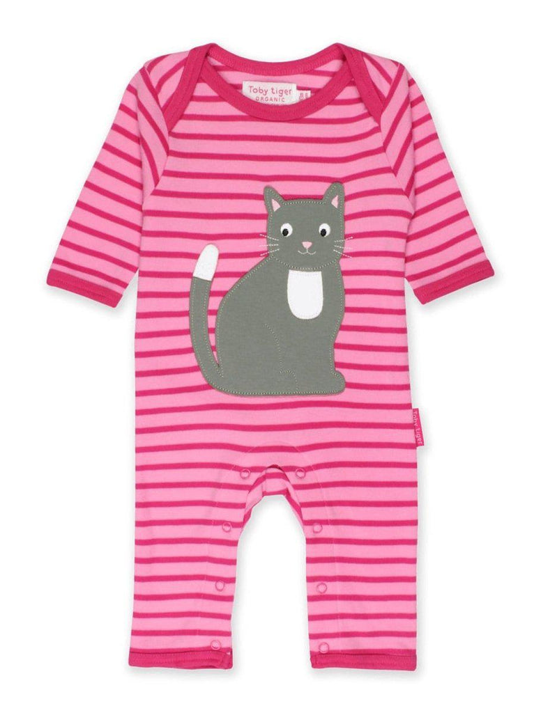 Toby Tiger Organic Kitten Sleepsuit - Say It Baby 