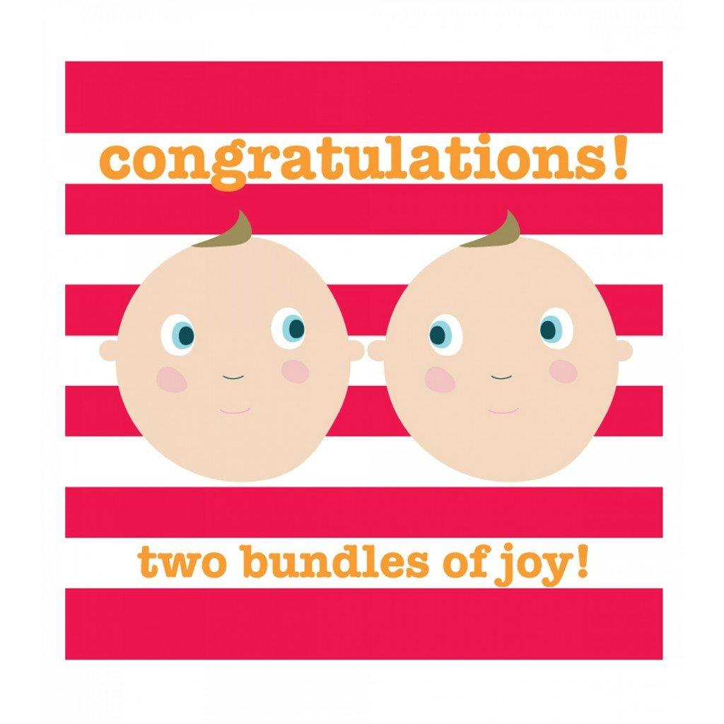Congratulations - Two Bundles of Joy Twins Card - Say It Baby 