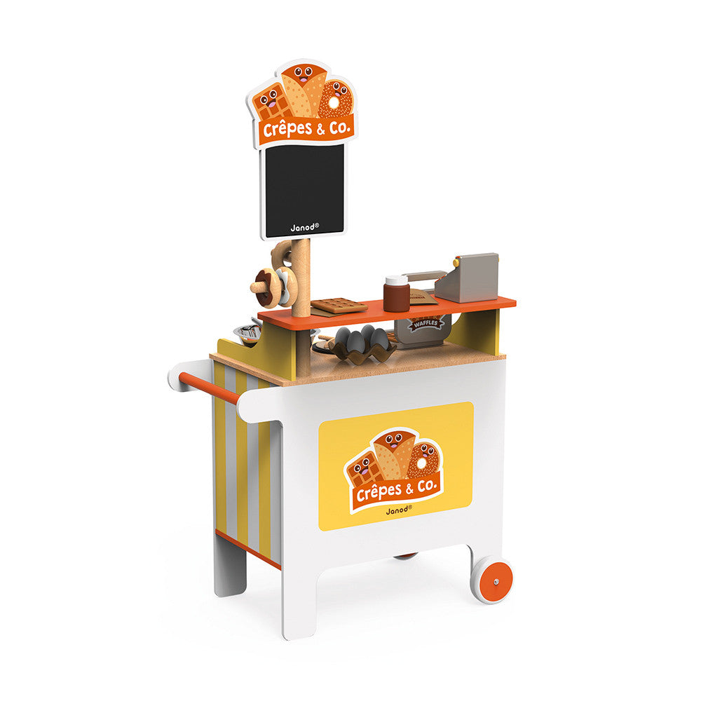 Janod Crepes & Co Waffle House - a stunning wooden Waffle House that little ones will have endless hours of imaginative play with!