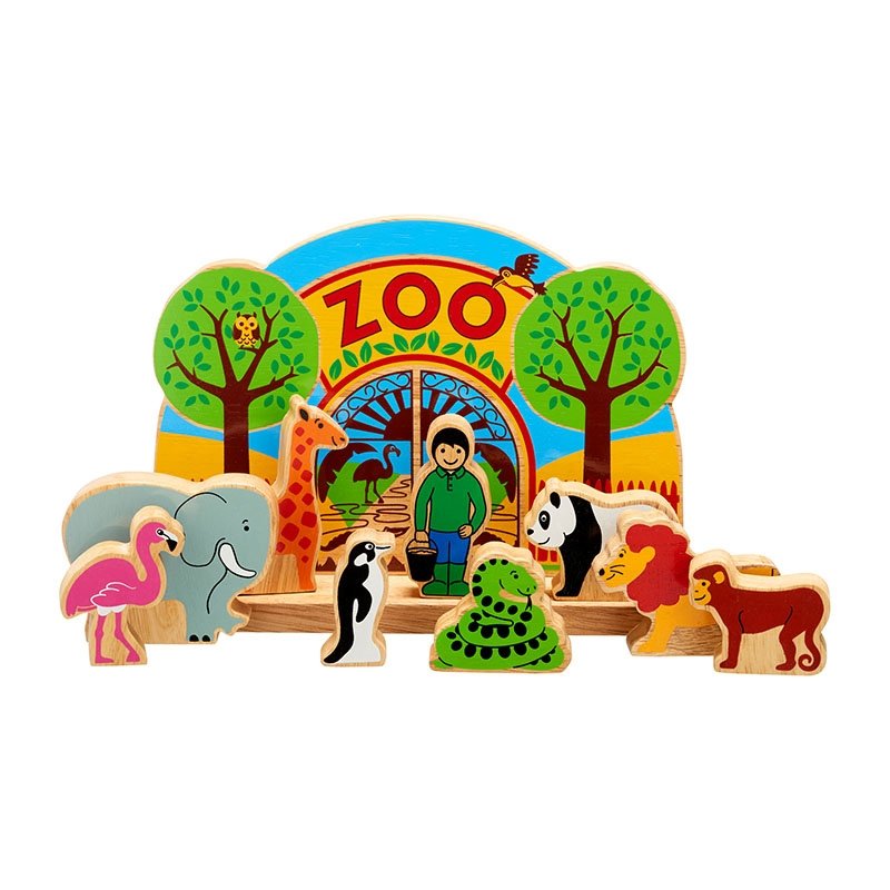 This Lanka Kade Junior Zoo Playset is a fantastic playset for little ones! his fun playset contains 9 chunky colourful characters. Little ones will love playing with the exotic animals from all over the world at their own zoo including giraffe, elephant, flamingo, penguin, snake, monkey, lion and panda. It also has a backdrop with a colourful scene of the zoo.