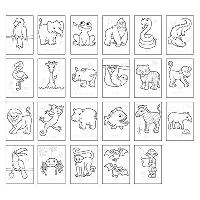 Orchard Toys Jungle Colouring Book -  a 24-page animal sticker colouring activity book.