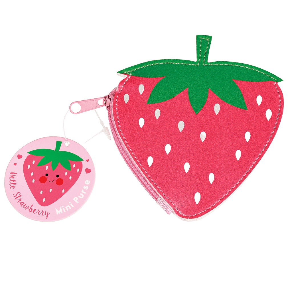 Hello Strawberry Vinyl Purse by Rex London. Say It Baby Gifts