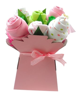 Shop our gorgeous Baby Girl Clothes Bouquets handmade by Say It Baby Gifts.