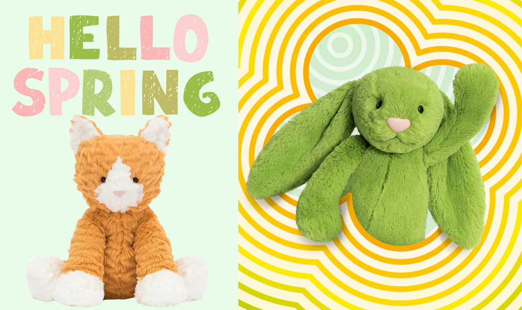 Shop our spring time inspired baby and childrens gifts including Jellycat toys at Say It Baby Gifts