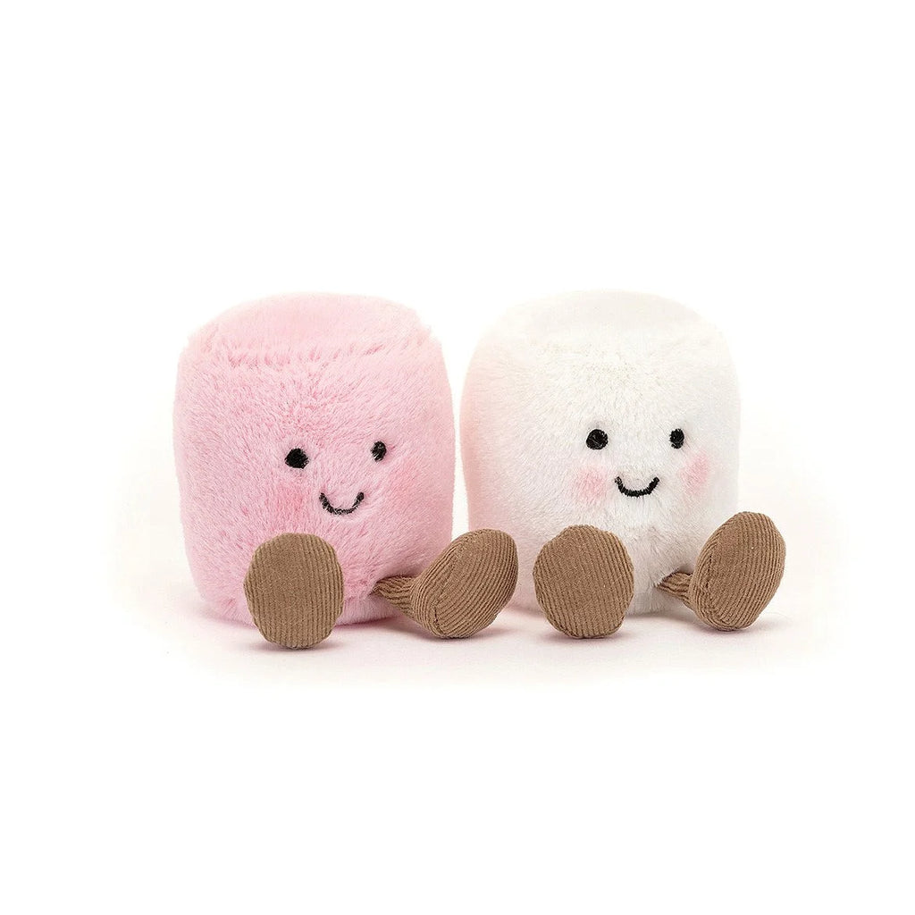 Jellycat Amuseable Pink and White Marshmallows - a scrumptious duo of delight! A6MPW Sold by Say It Baby Gifts