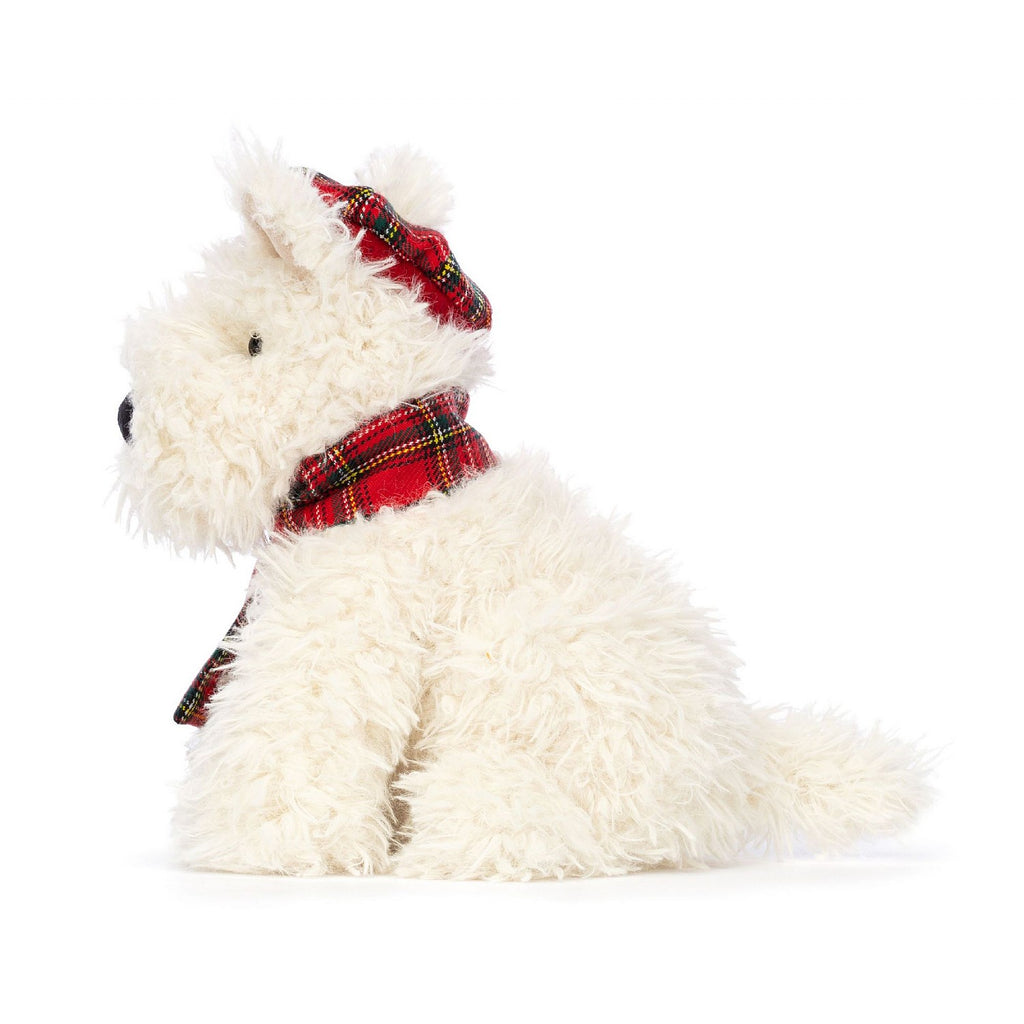 Jellycat Winter Warmer Munro Scottie Dog  -snuggled up with his wee hat and scarf and ready for the cold! MUN3FSD Sold by Say It Baby Gifts