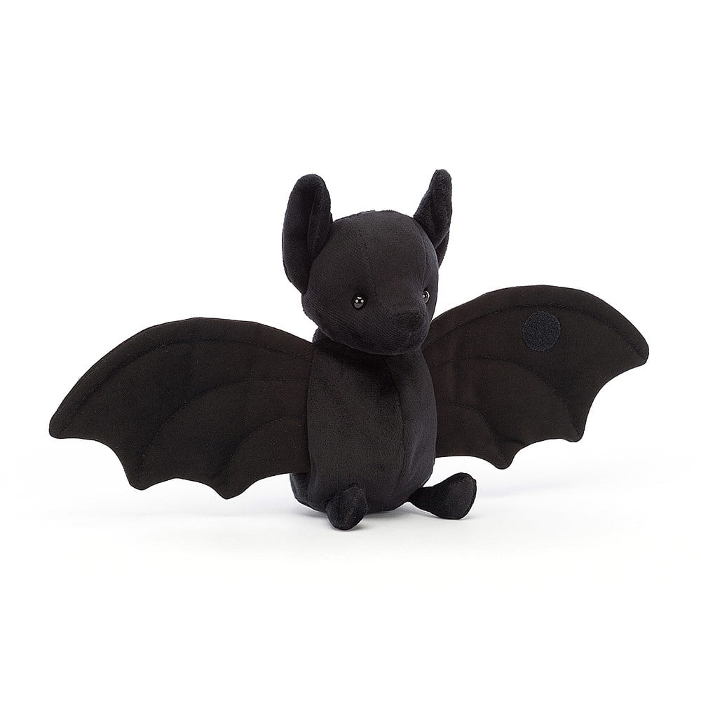 Jellycat Wrapabat Black - a perfect autumnal gift!  BAT3BIL Sold by Say It Baby Gifts