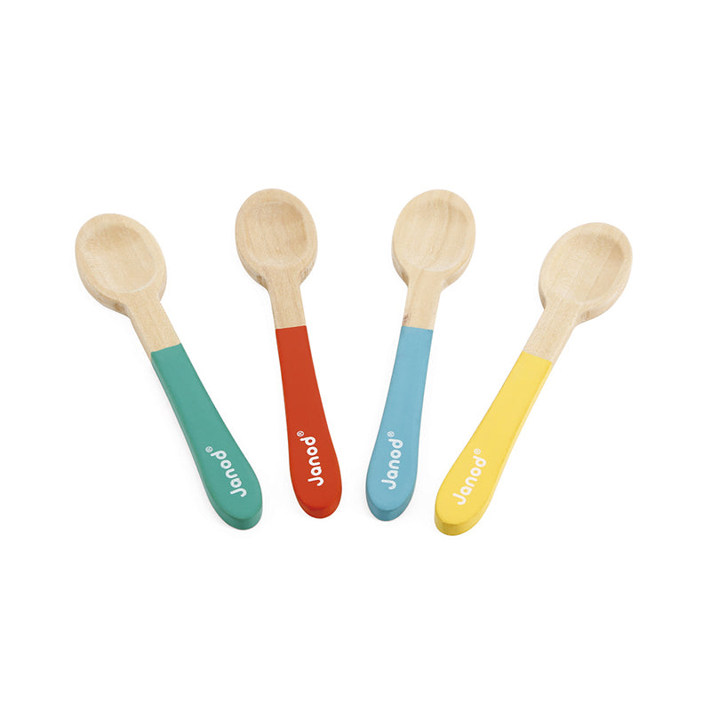 The race is on with this fantastic Janod Egg-And-Spoon Race Set. Sold by Say It Baby Gifts - wooden spoons