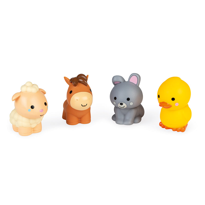 Janod Farm Animal Bath Toys - a perfect gift for baby bath time fun!  Sold by Say It Baby Gifts