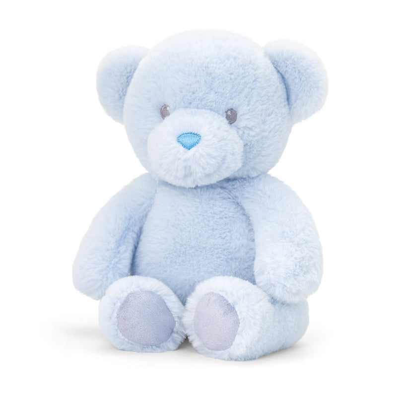 Keeleco Baby Blue Teddy Bear (35m) - a gorgeous traditional style teddy bear in pale blue. Sold by Say It Baby Gifts