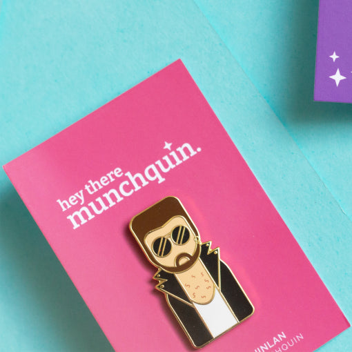 Munchquin George Michael Hard Enamel Pin - a quirky and fun enamel pin badge featuring the legendary George Michael.