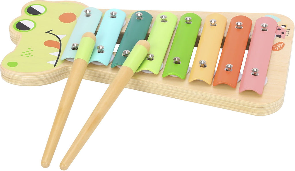 Tooky Toy Wooden Xylophone - a colourful and fun way of introducing music to young kids! Sold by Say It Baby Gifts