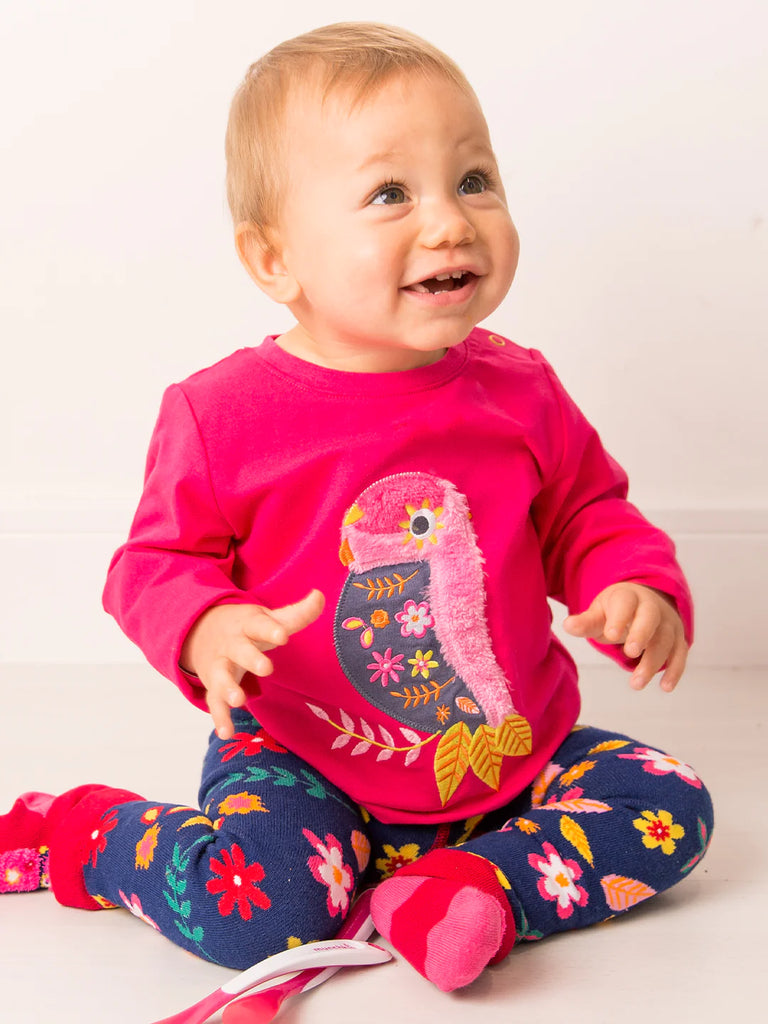 Blade & Rose Bella Layla the Parrot Top - bold, bright and fun! This gorgeous vibrant pink top features a fluffy Layla the Parrot design.