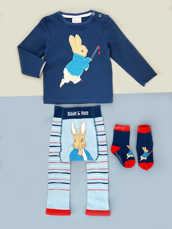 Peter Rabbit Baby Blues Gift Bundle - a gorgeous gift set containing beautiful matching items from the Peter Rabbit collection. Sold by Say It Baby Gifts