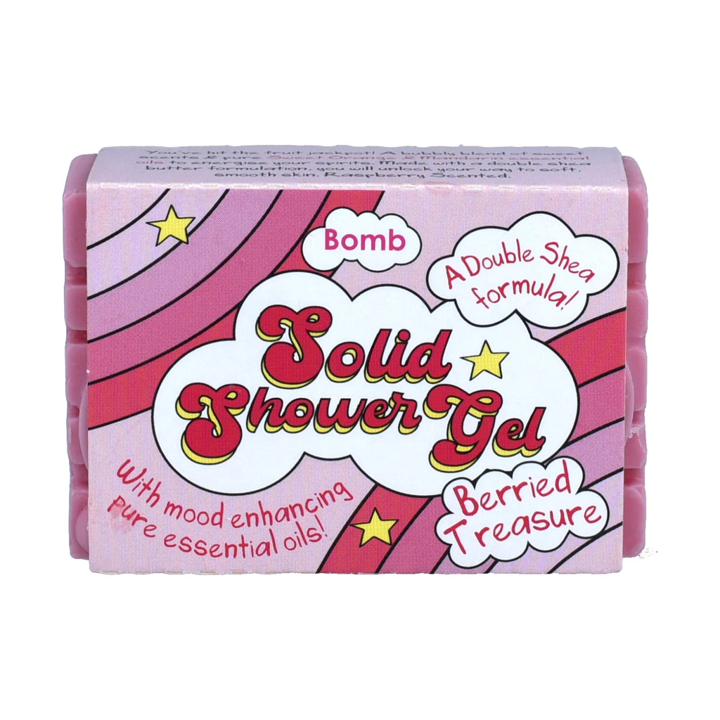 Bomb Cosmetics Berried Treasure Solid Shower Gel. Sold by Say it Baby Gifts
