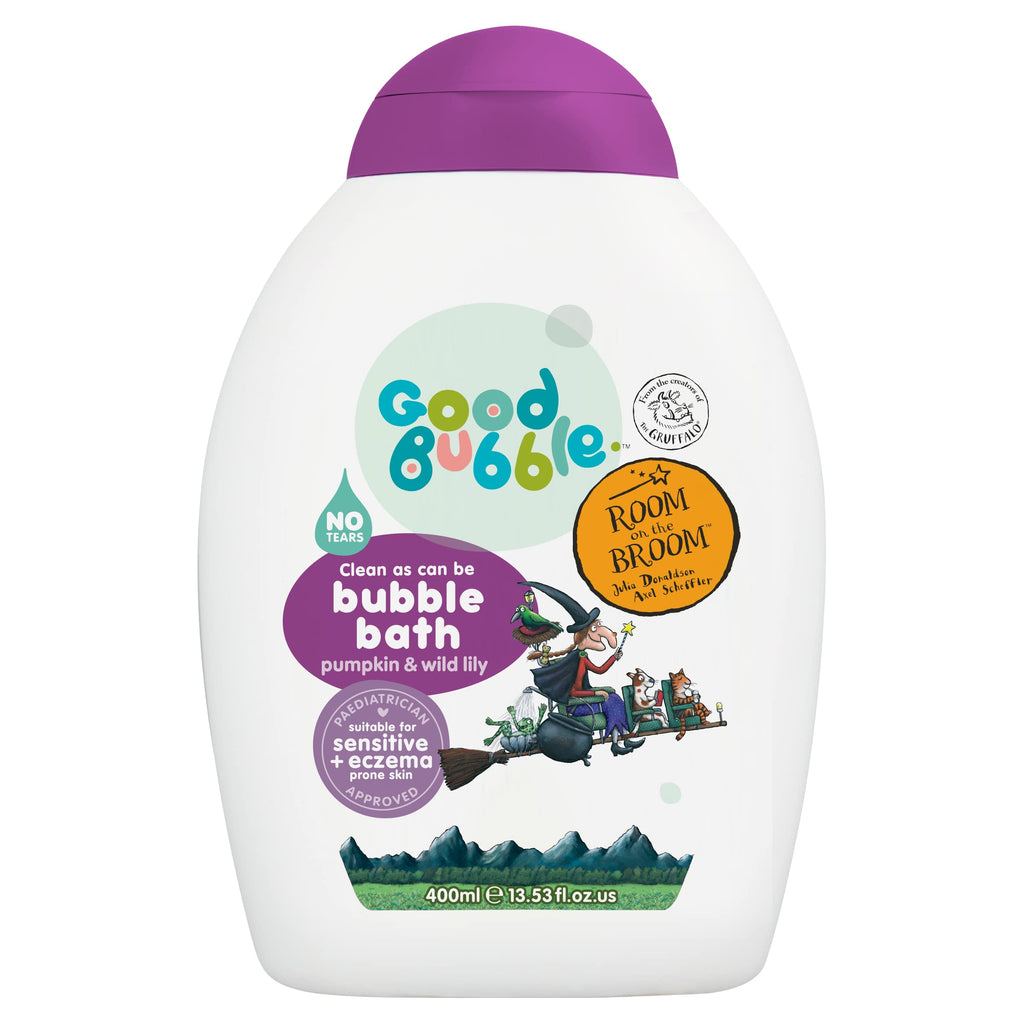 Good Bubble Room On the Broom Bubble Bath - a gorgeous bubble bath created with Pumpkin and Wild Lily Bubble Bath containing at least 98% naturally derived ingredients to help maintain the skin’s natural moisture.