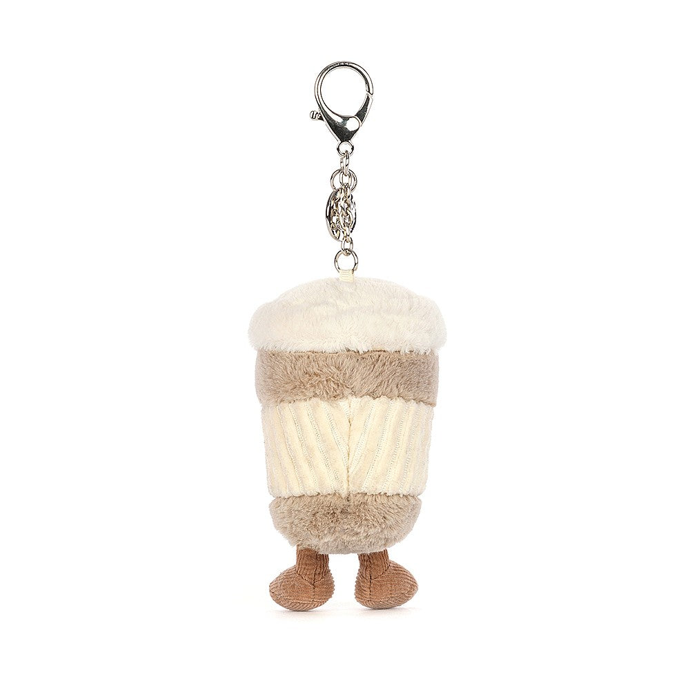 Jellycat Amuseable Coffee-To-Go Bag Charm. Sold by Say It Baby Gifts