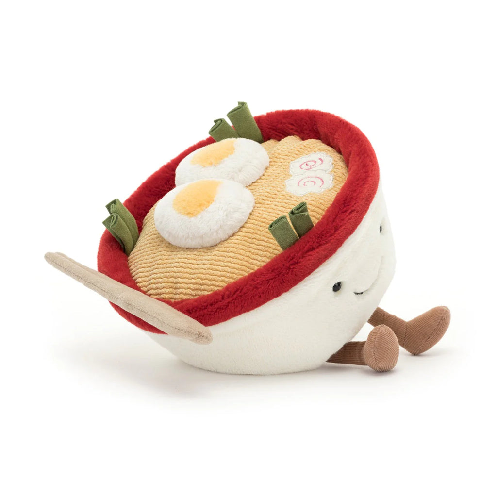 Jellycat Amuseable Ramen - a warming little bowl of happiness! A2RAM. Sold by Say It Baby Gifts, side view