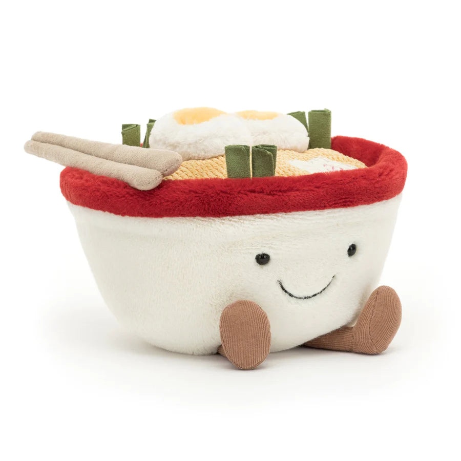 Jellycat Amuseable Ramen - a warming little bowl of happiness! A2RAM. Sold by Say It Baby Gifts