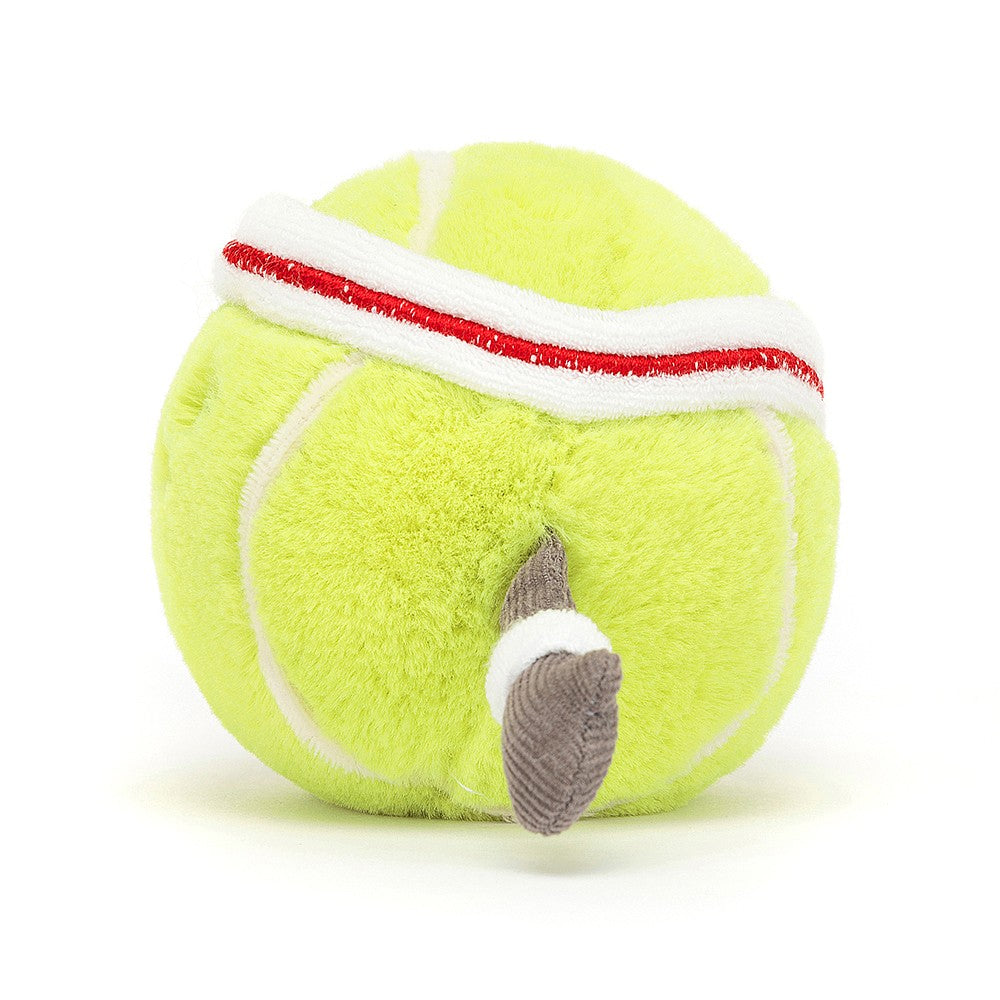 Jellycat Amuseable Sports Tennis Ball AS6T. Sold by Say it Baby Gifts - side view