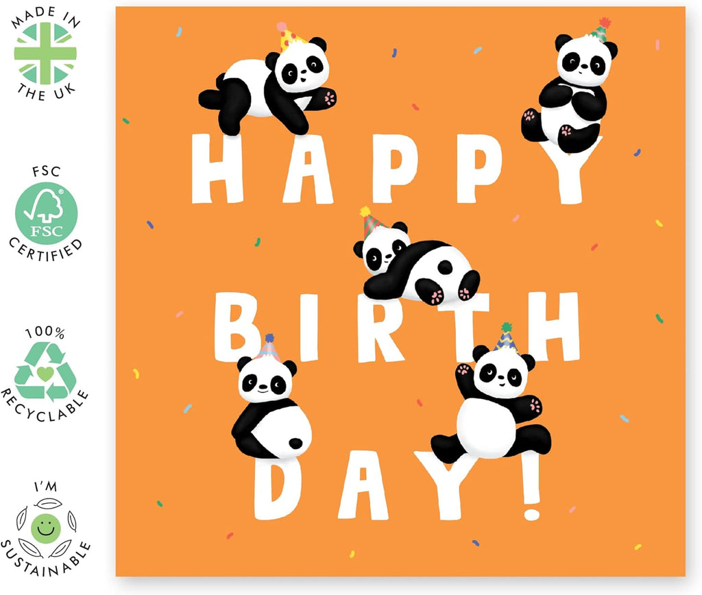 Pandas Happy Birthday Card Central 23.