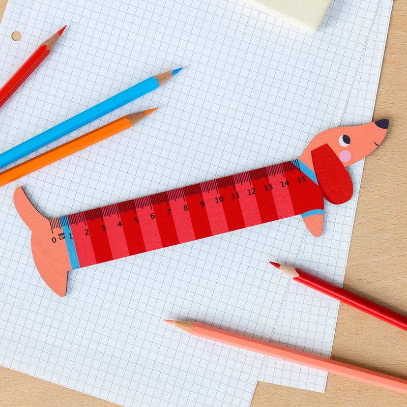 Sausage Dog Wooden Ruler by Rex London. Sold by Say It Gifts