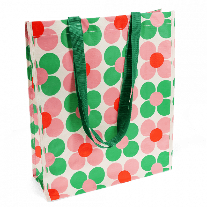 Rex London Pink and Green Daisy Shopping Bag. Sold by Say It Gifts