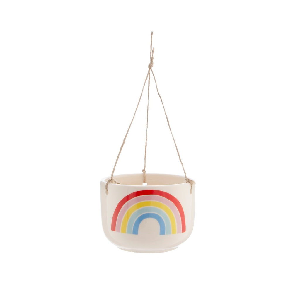 Sass & Belle Chasing Rainbows Hanging Planter. Sold by Say It Baby Gifts