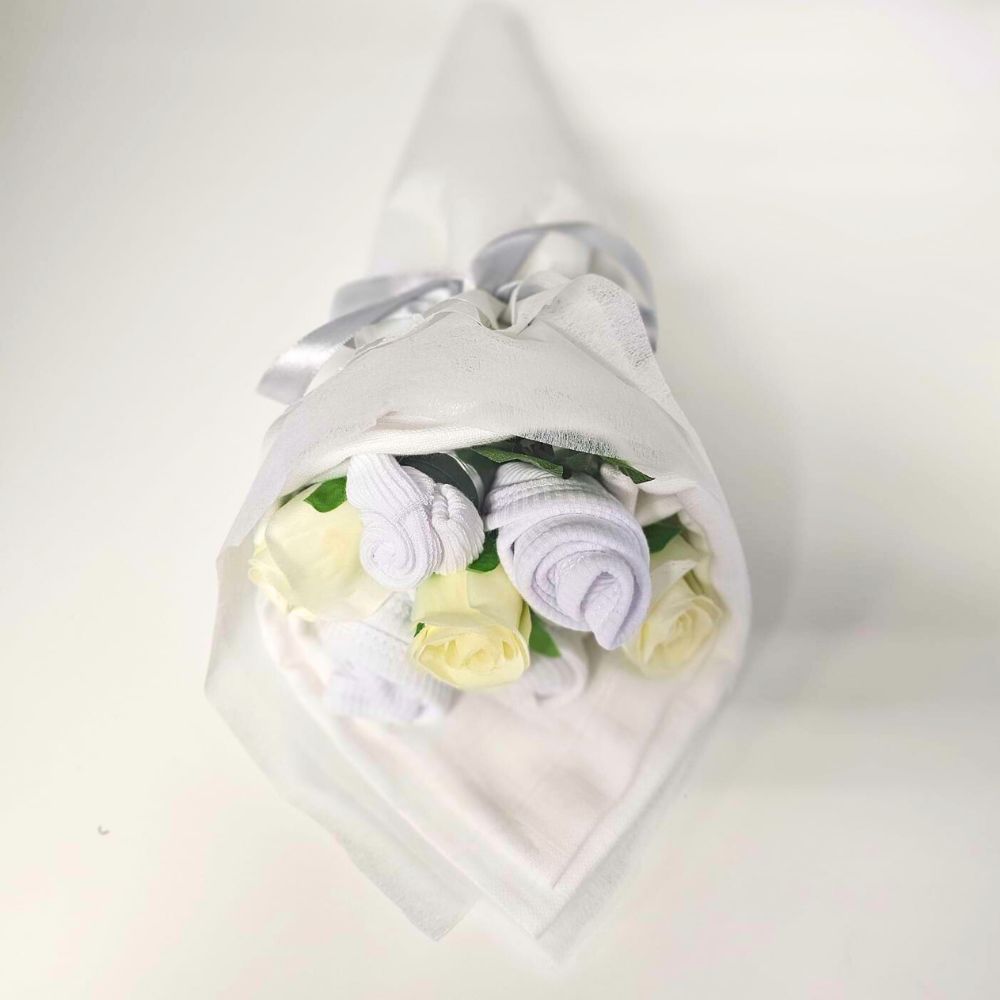 Say It Baby - Mini Unisex Baby Clothes Bouquet- filled with baby items