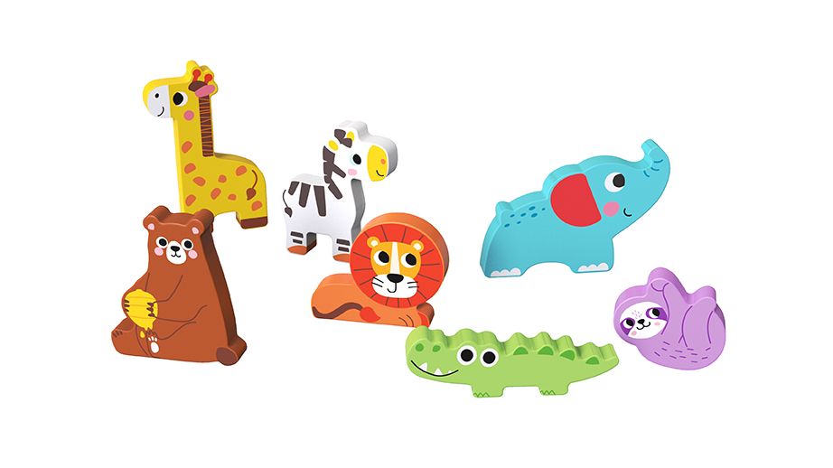 Tooky Toy Wooden Animal Chunky Puzzle Say It Baby Gifts