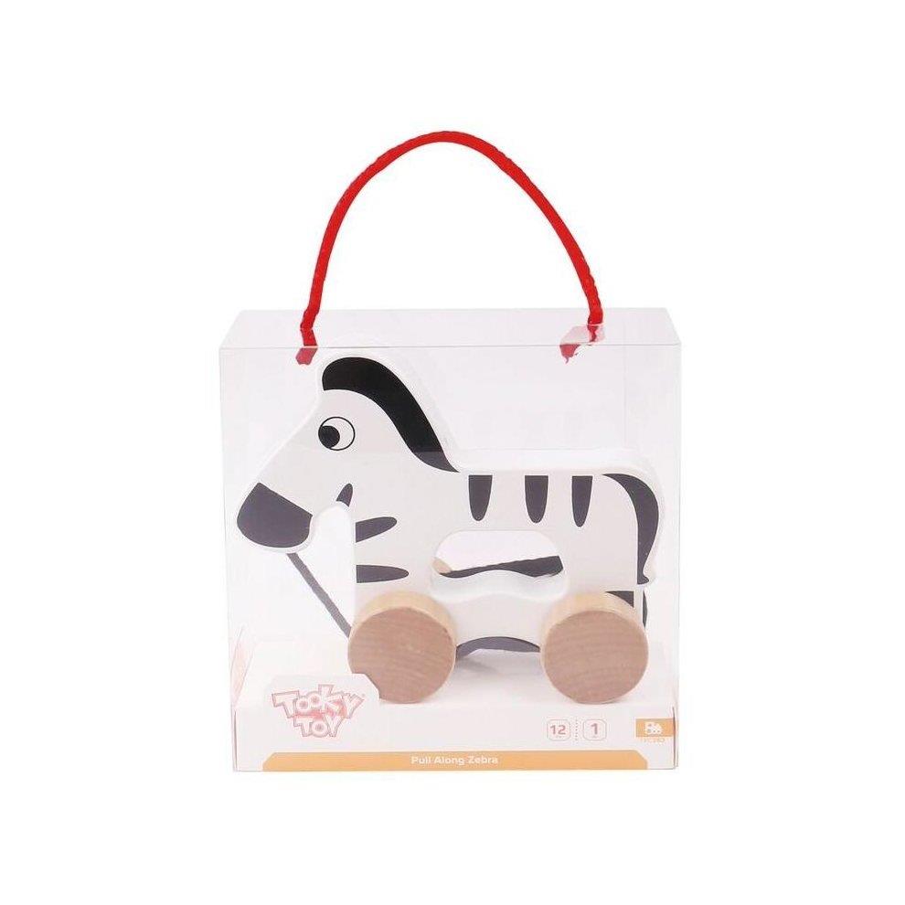 Tooky Toy Wooden Pull Along Zebra. Say It Baby Gifts