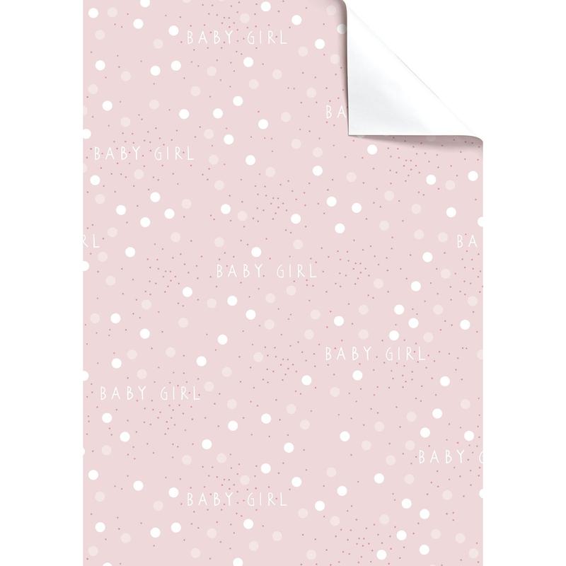 Pink Spotty Gift Wrap Paper - Say It Baby 