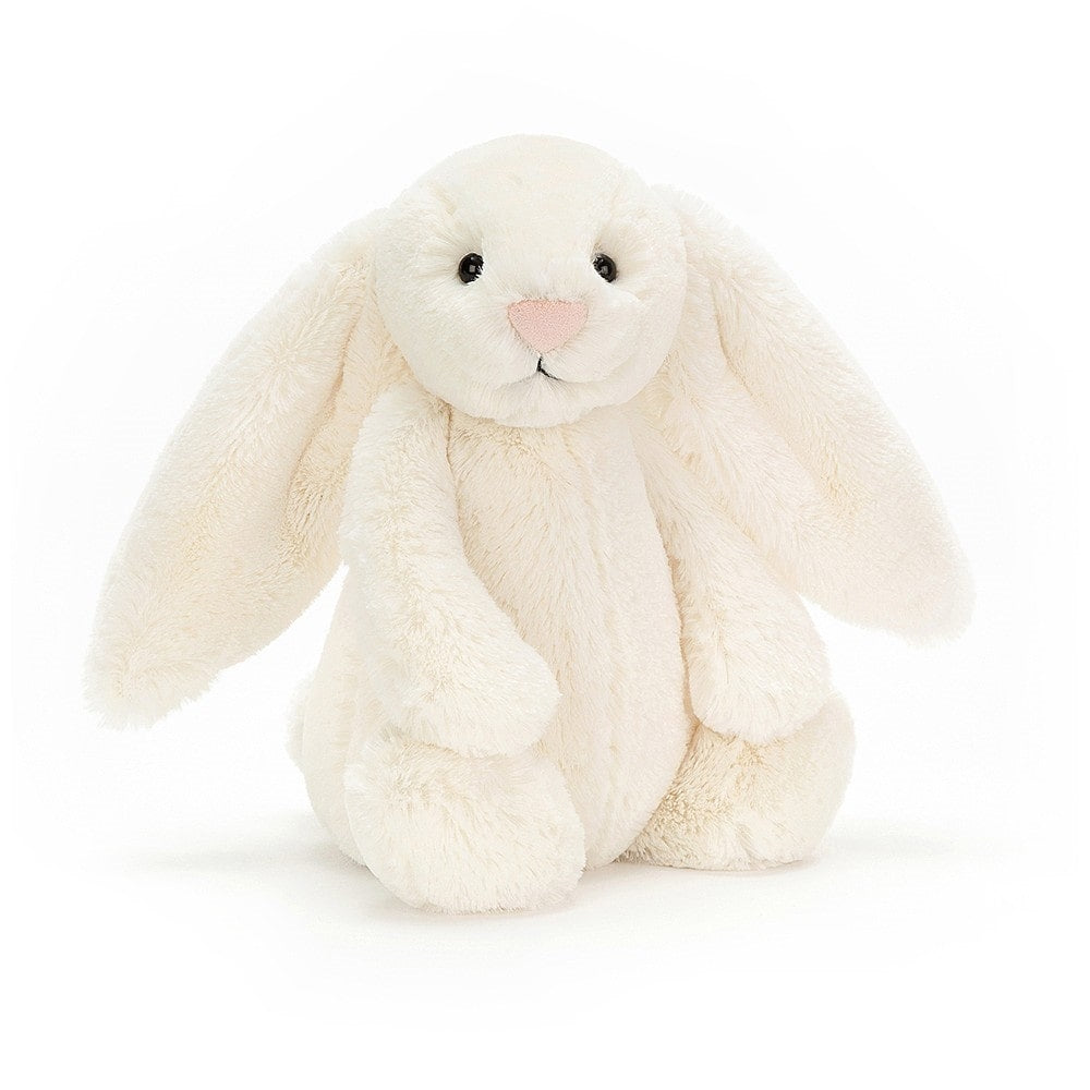 Jellycat Cream Bashful Bunny - Say It Baby . This super soft Jellycat cream bunny has gorgeous soft fur, long floppy ears and a cute white tail. She really is an ideal first soft toy for a new and is sure to be one of baby's favourites! 