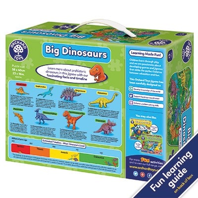 Big Dinosaurs Jigsaw Puzzle - Puzzle size 58 x 40cm approx. 50 pieces. Suitable for age 4+