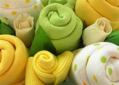 Say It Baby - Bright Baby Muslin Square Bouquet - Say It Baby - Our muslin squares are made with 100% cotton and and designed with a heavier weight and tighter weave meaning they wash brilliantly and keep their shape - they even get softer with every wash.