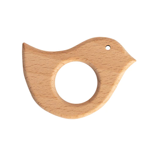 From Bambino By Juliana, this fab wooden teething ring is in the shape of a sweet bird - perfect for teething babies. Sold by Say It Baby Gifts