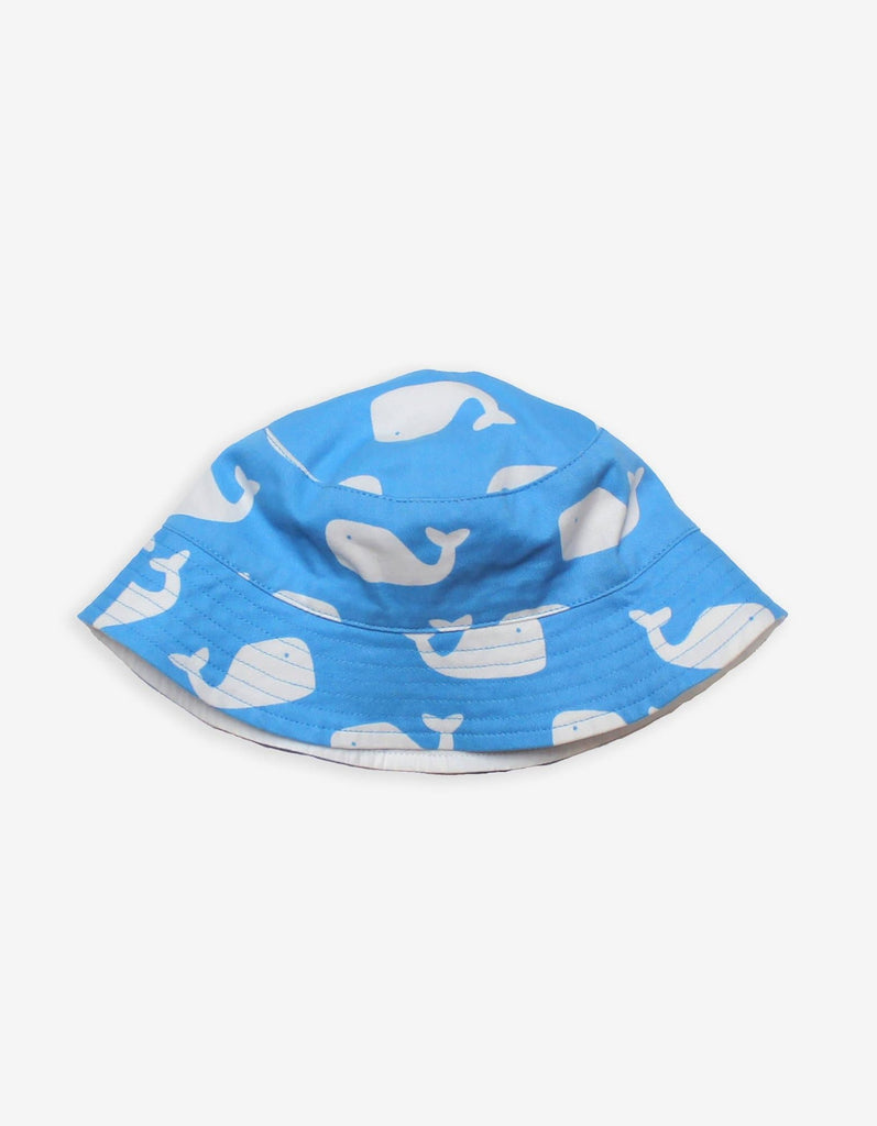 Toby Tiger Blue Whale Reversible Sun Hat